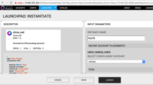 Instantiating a NS (step 2)